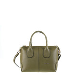 Borsa a Mano in Vera Pelle Verde Militare Pierre Cardin
