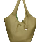 Borsa a Mano in Vera Pelle Verde Chiara Ferretti