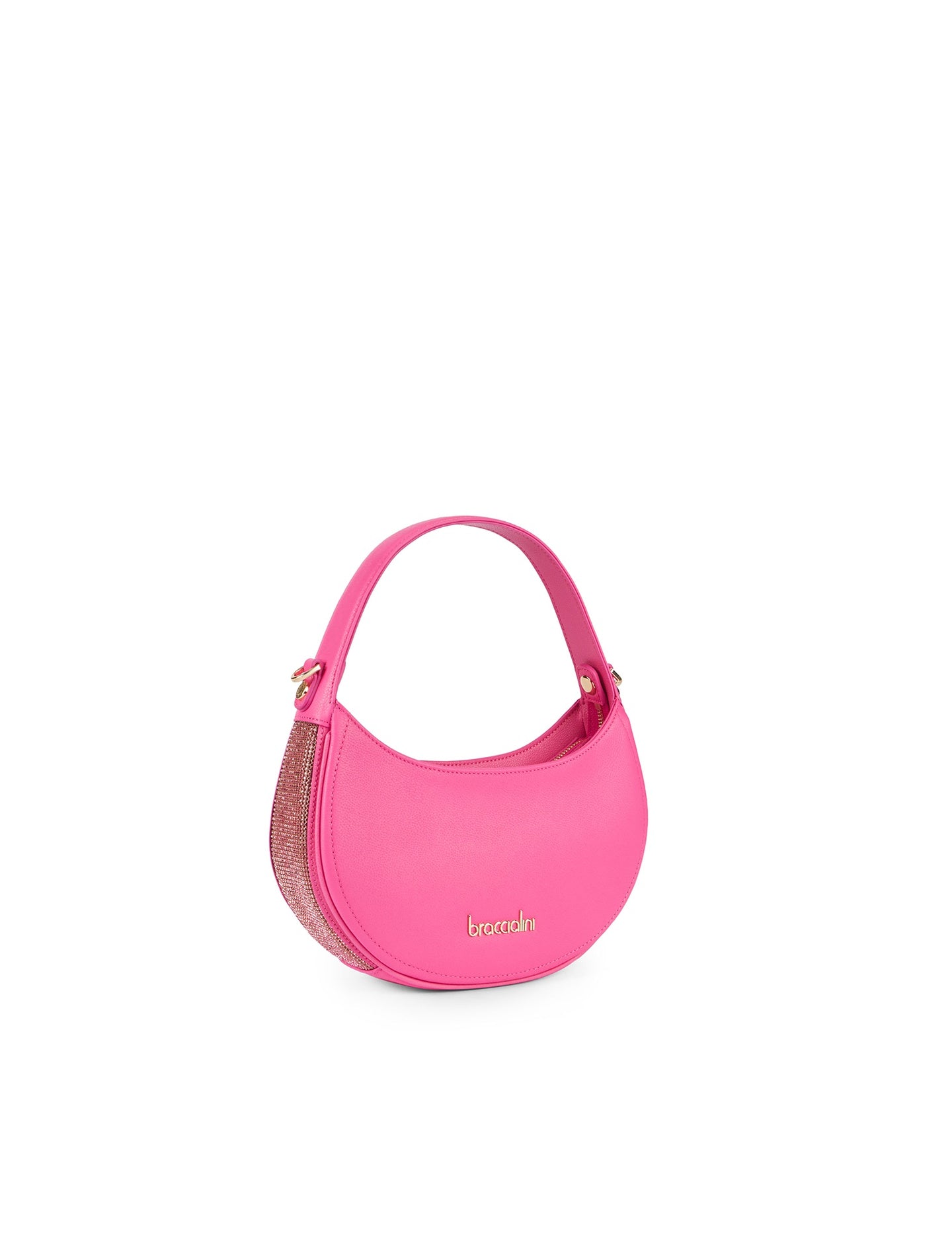 Borsa a Spalla in Vera Pelle Fuxia