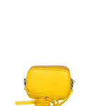 Borsa a Tracolla in Dollaro Leather Giallo