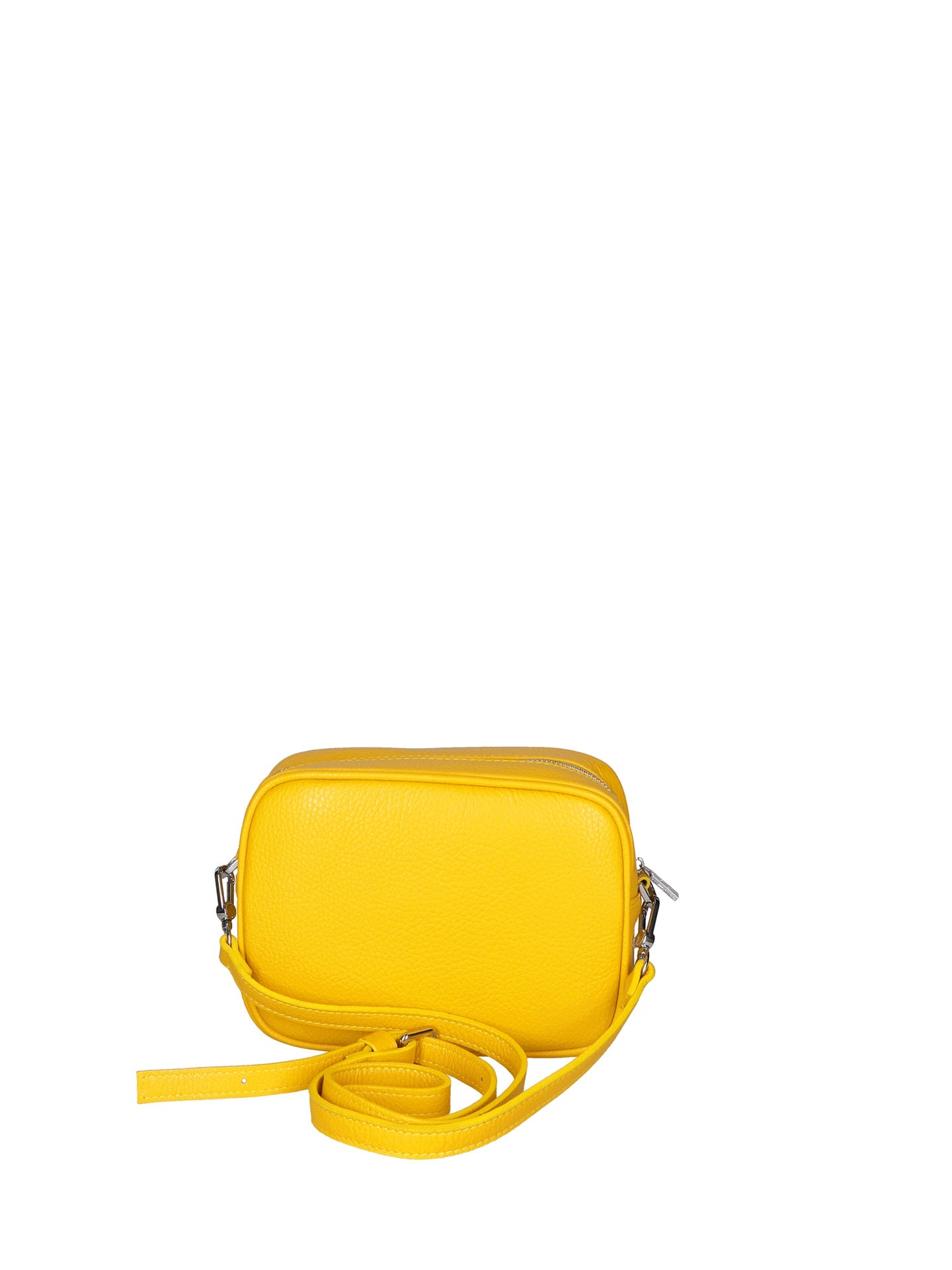 Borsa a Tracolla in Dollaro Leather Giallo