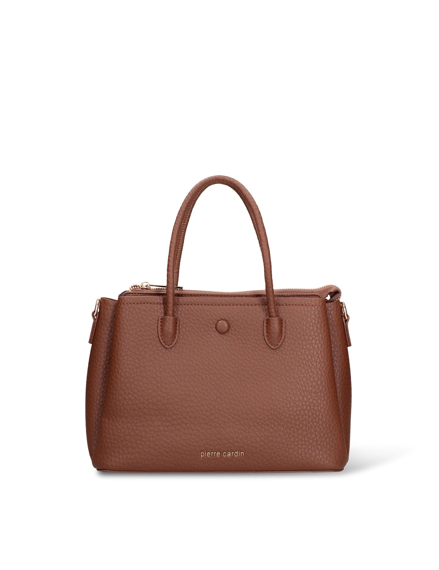 Borsa a Mano in Pelle Vegana Marrone Pierre Cardin