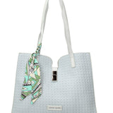 Borsa a Mano in Pelle Vegana Azzurro Pierre Cardin