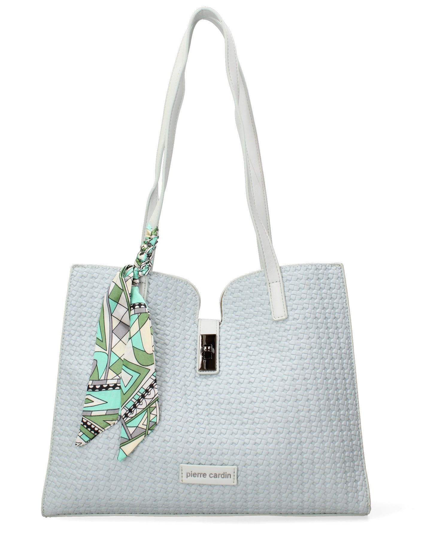Borsa a Mano in Pelle Vegana Azzurro Pierre Cardin