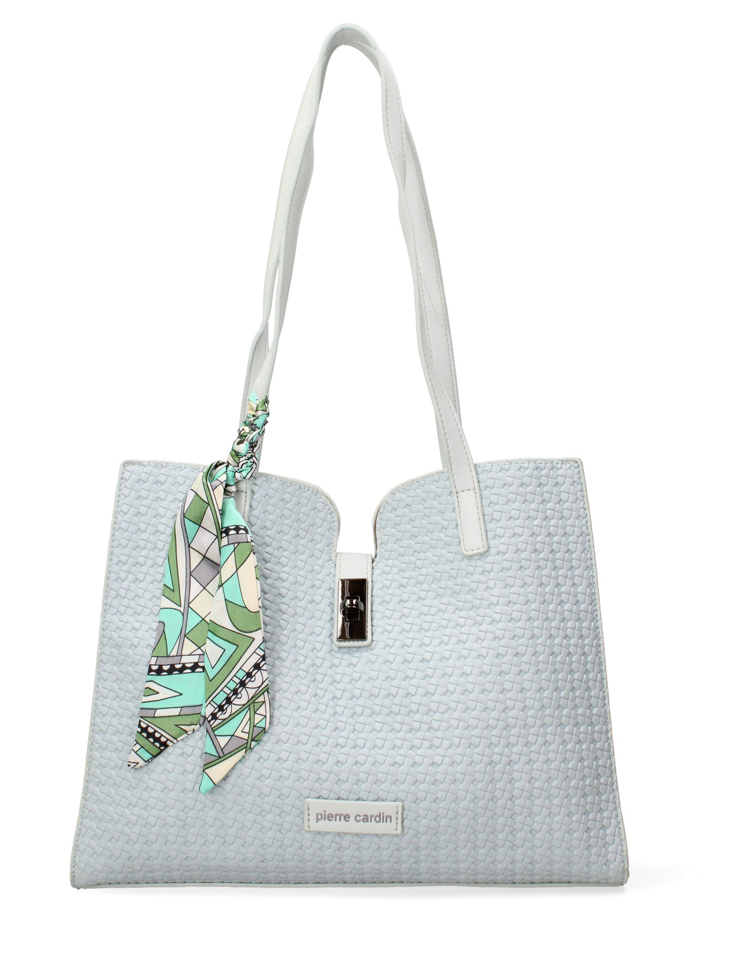 Borsa a Mano in Pelle Vegana Azzurro Pierre Cardin