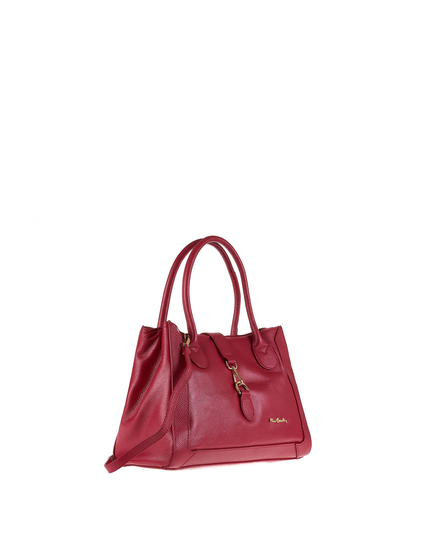 Borsa a Mano in Vera Pelle Rubino