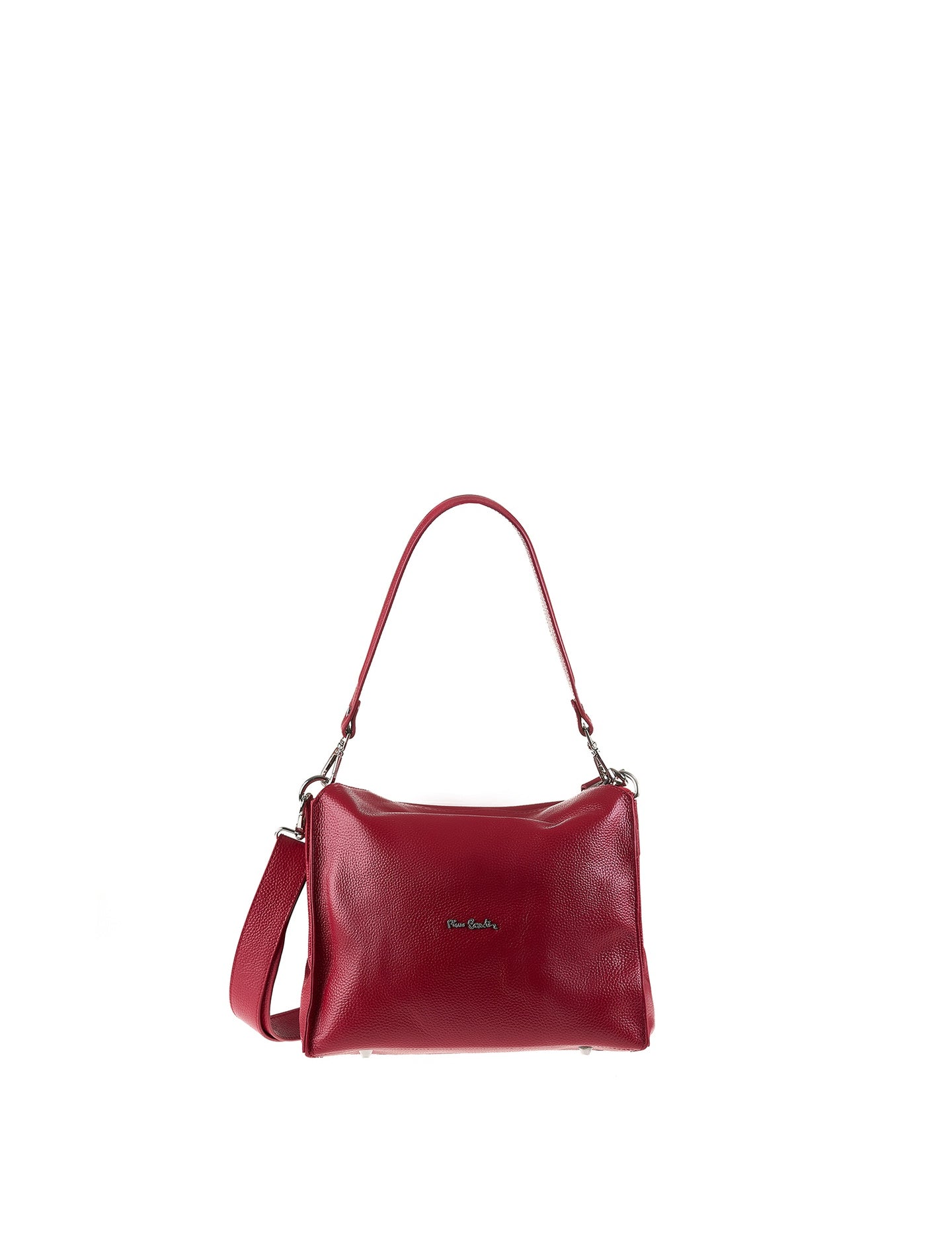 Borsa a Spalla in Vera Pelle Rubino Pierre Cardin