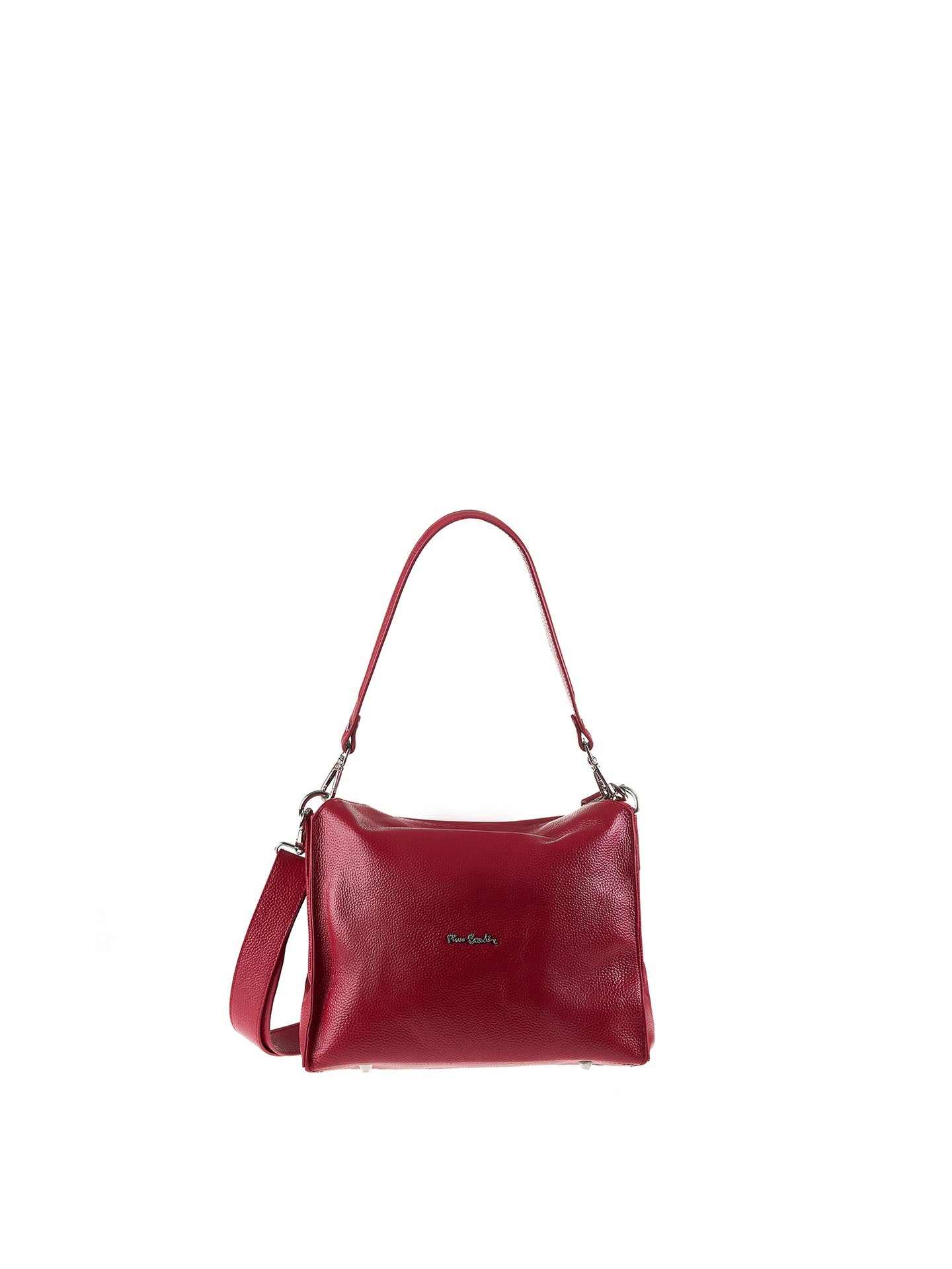 Borsa a Spalla in Vera Pelle Rubino Pierre Cardin