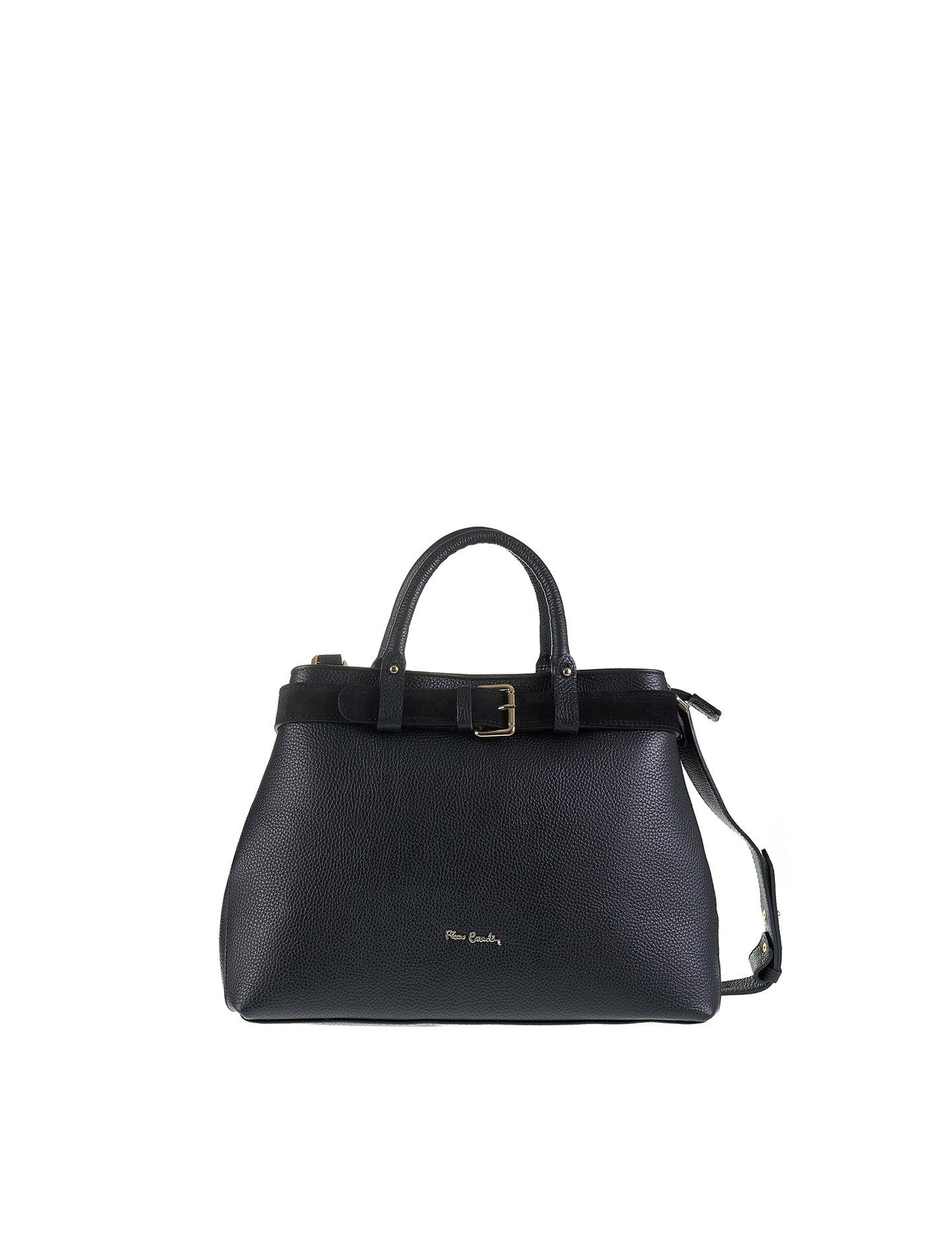Borsa a Mano in Vera Pelle Nero Pierre Cardin