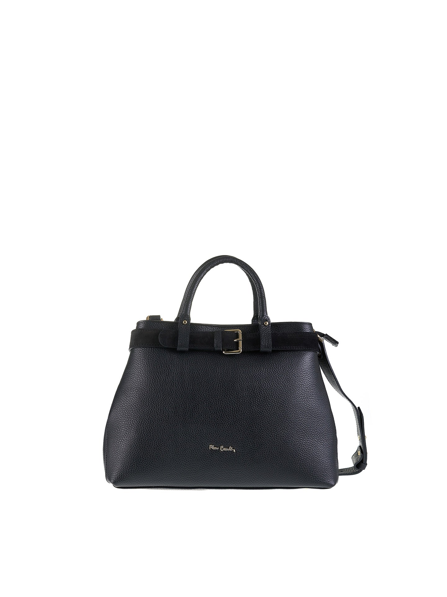 Borsa a Mano in Vera Pelle Nero Pierre Cardin