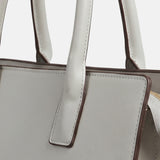 Borsa a spalla in Pelle Vegana Grigio