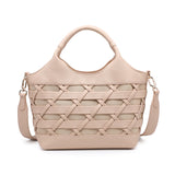 Borsa a Mano in Polyurethane Beige Scuro