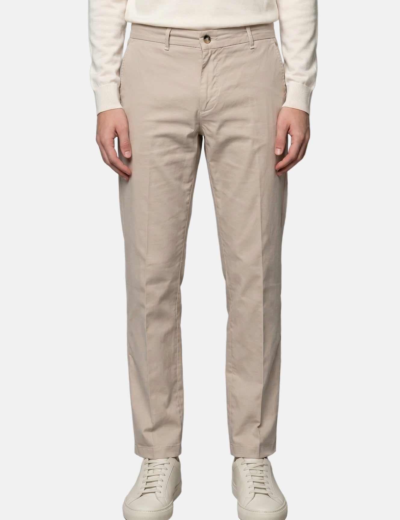 Jeans in Fibra Naturale Beige Navigare