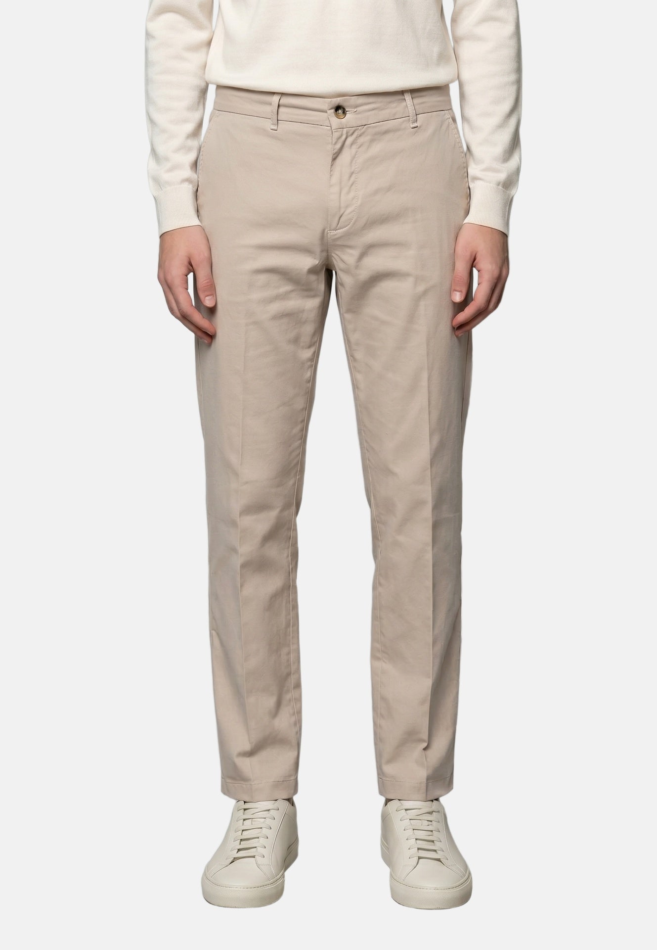 Jeans in Fibra Naturale Beige Navigare
