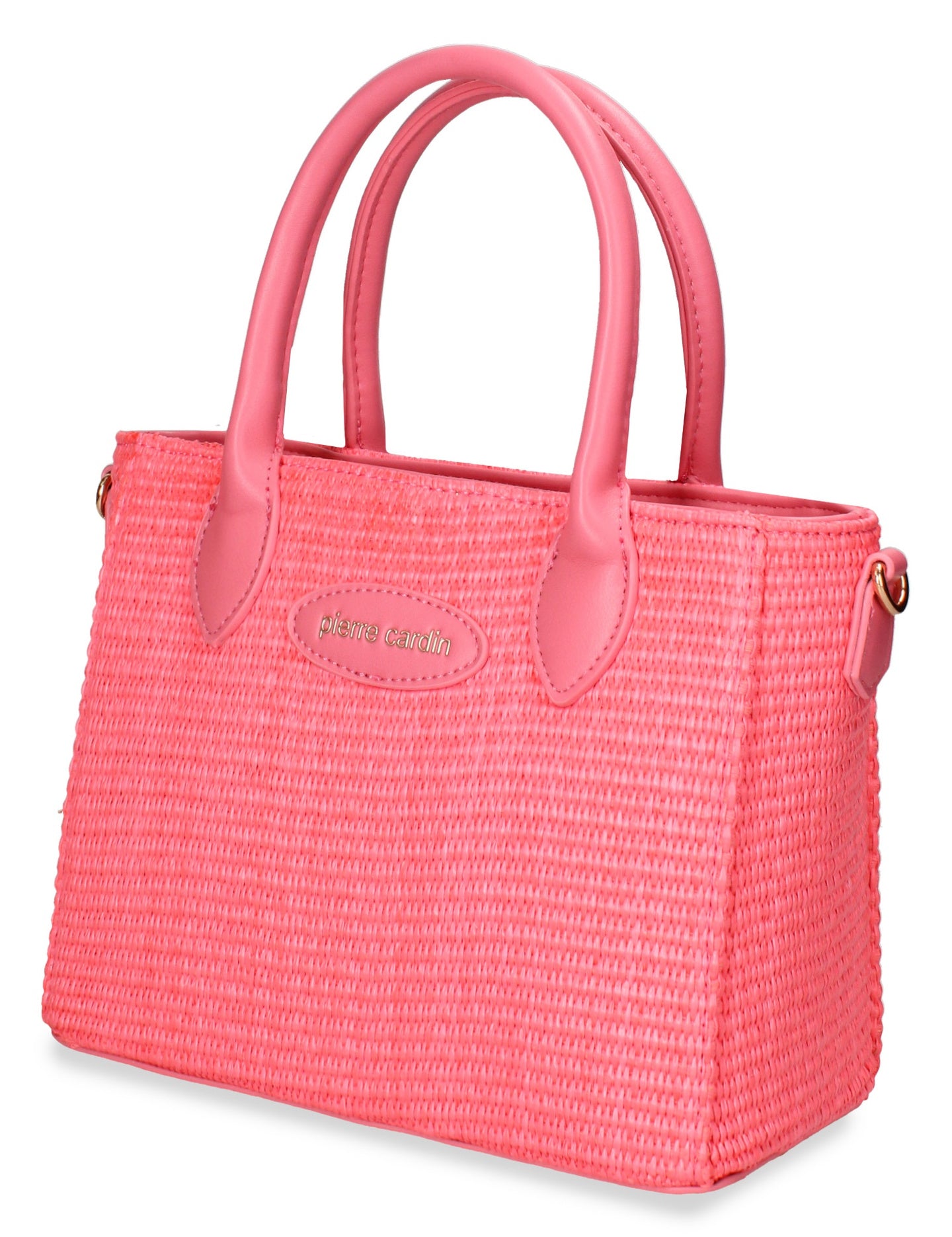 Borsa a Mano in Pelle Vegana Rosa Antico