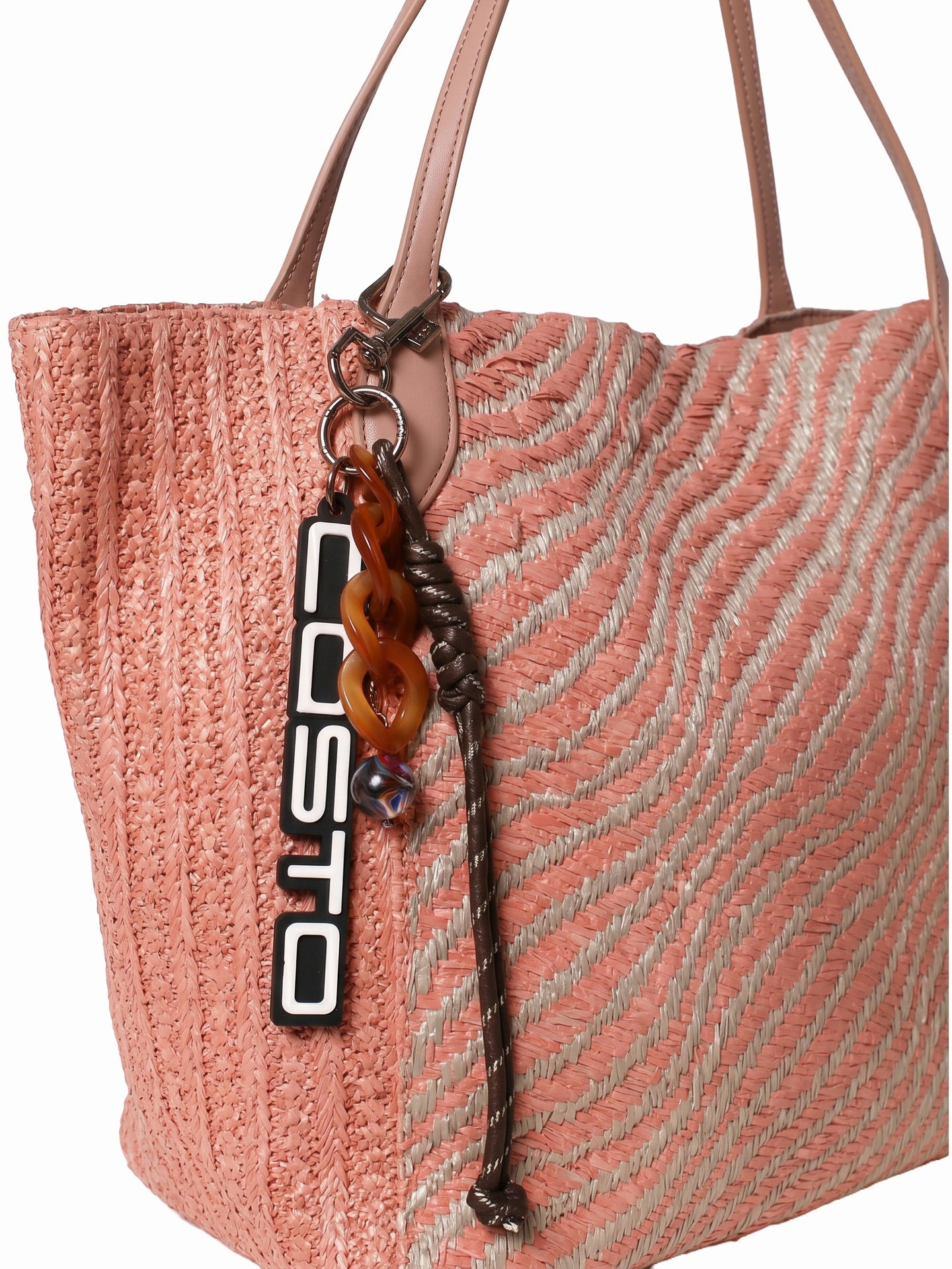 Borsa a Mano in Pelle Vegana Rosa