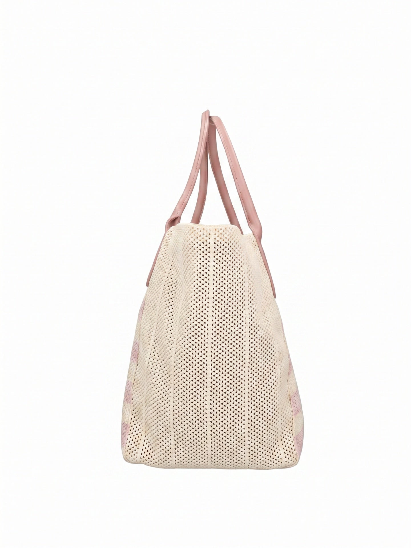 Borsa a Mano in Pelle Vegana Rosa