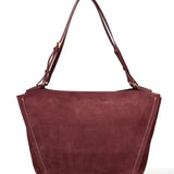 Borsa a Spalla in Vera Pelle Bordeaux