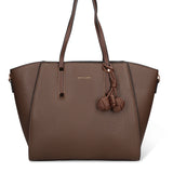 Borsa a Mano in Pelle Vegana Taupe Pierre Cardin