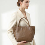 Borsa a Mano in Pelle Vegana Beige