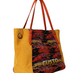 Borsa a Mano in Pelle Vegana Giallo