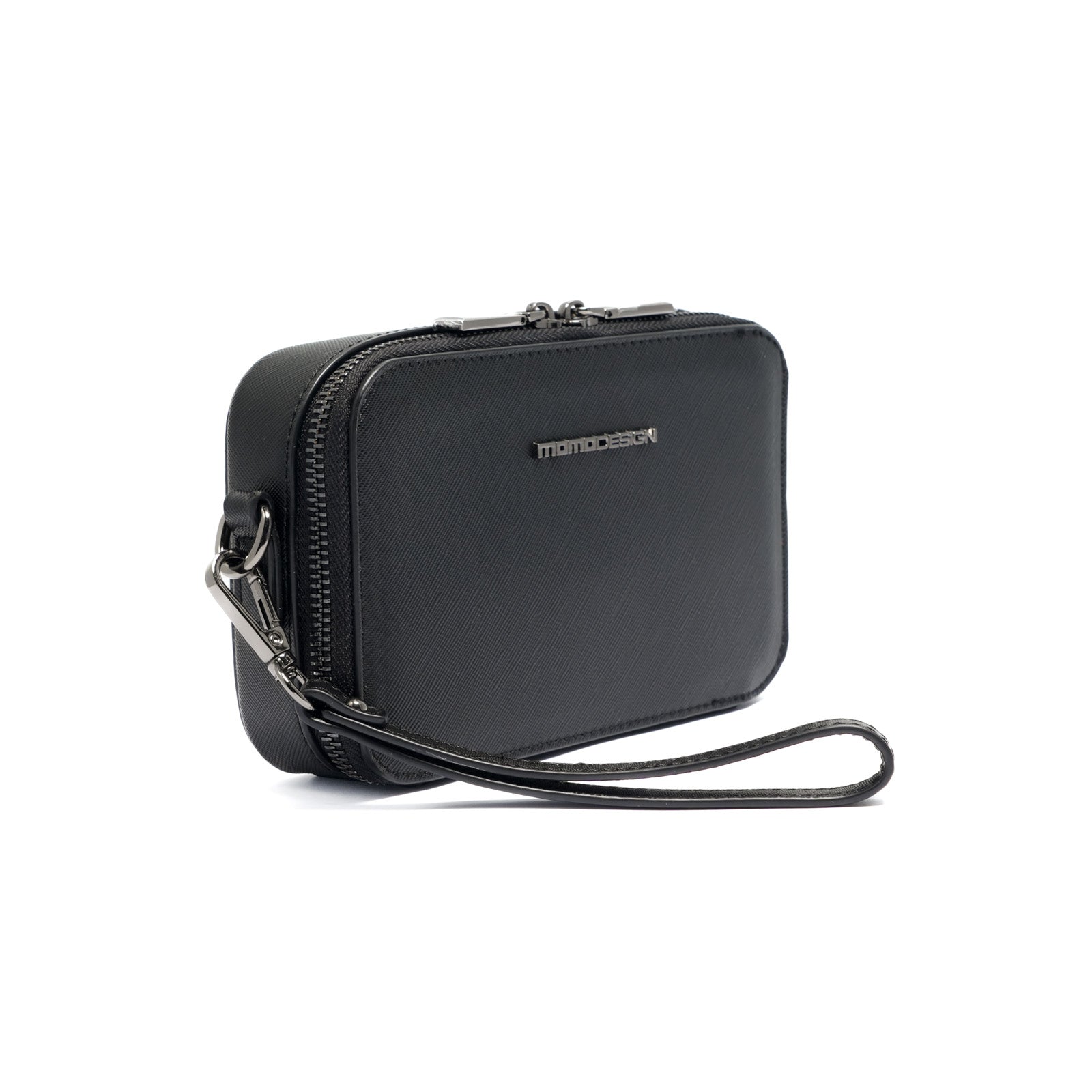 Pochette Uomo Casual in Pelle Vegana Blu Momo Design