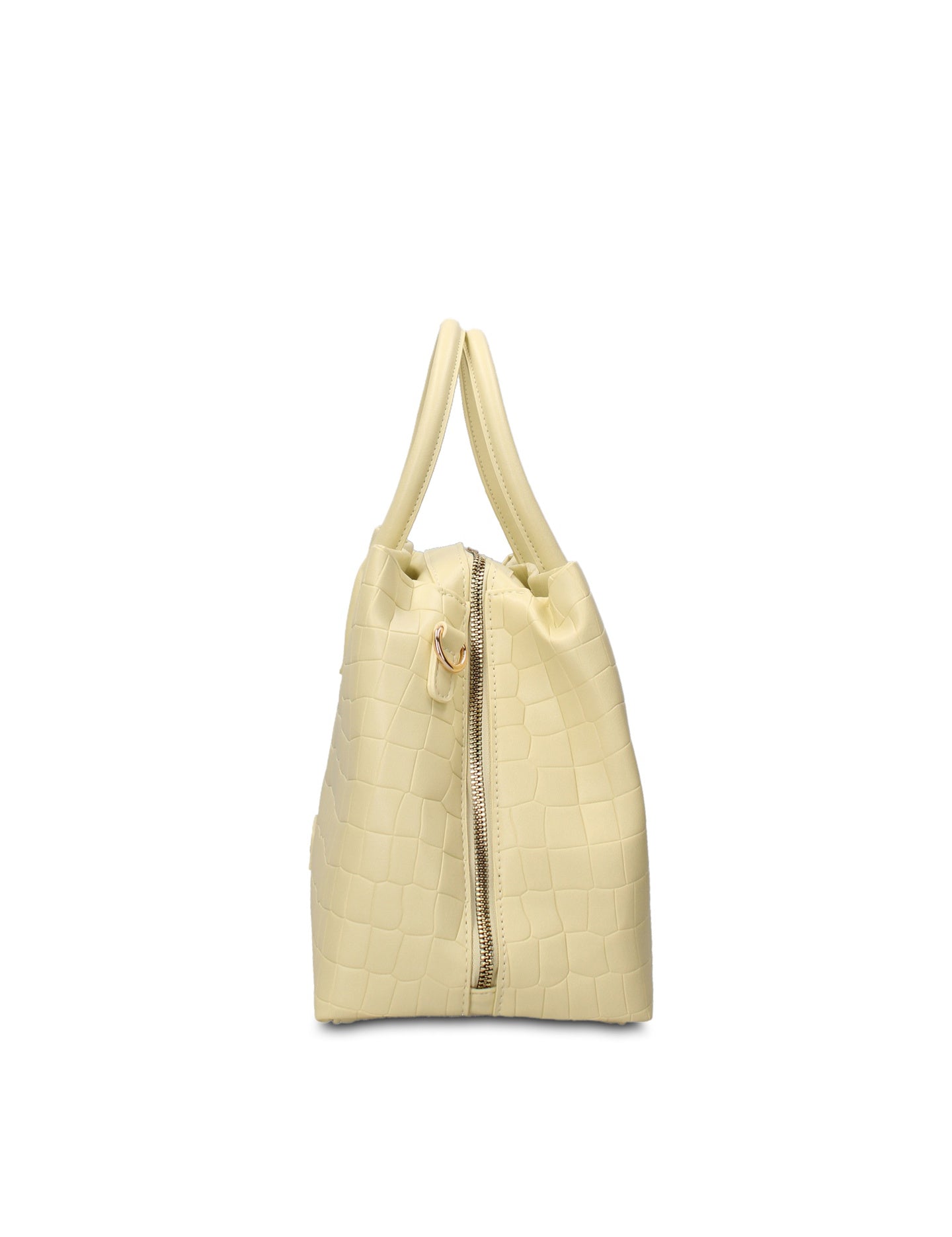 Borsa a Mano in Pelle Vegana Giallo