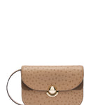 Borsa a Tracolla in Pelle Stampa Ostrich Taupe Furla