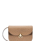 Borsa a Tracolla in Pelle Stampa Ostrich Taupe Furla