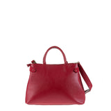 Borsa a Mano in Vera Pelle Rubino