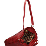 Borsa a Spalla in Vera Pelle Rosso