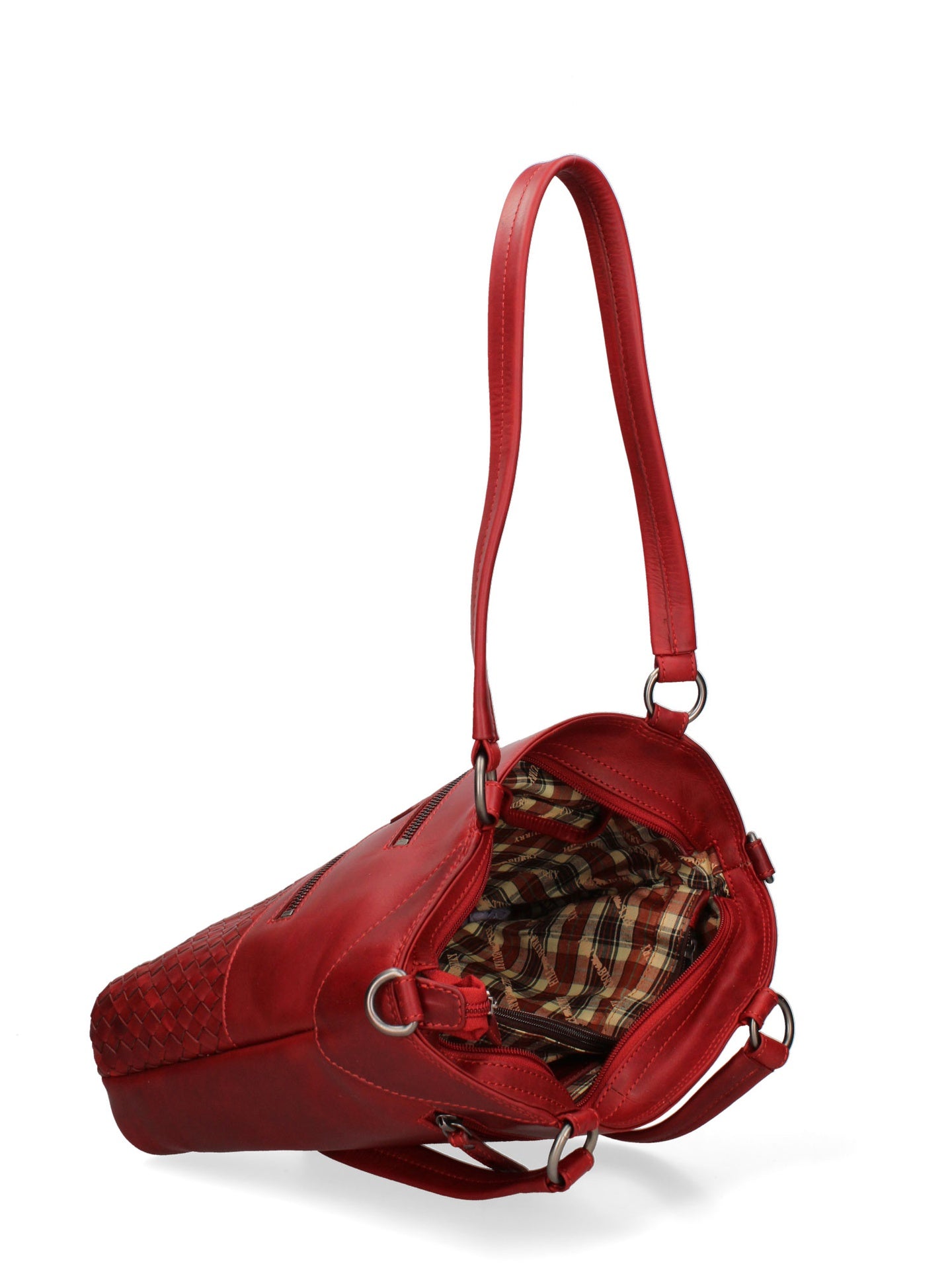 Borsa a Spalla in Vera Pelle Rosso