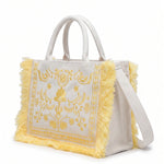Borsa a Mano in Cotone Giallo