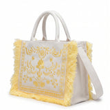 Borsa a Mano in Cotone Giallo