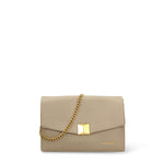 Borsa a Tracolla in Pelle Vegana Taupe Pierre Cardin