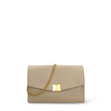 Borsa a Tracolla in Pelle Vegana Taupe Pierre Cardin