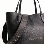 Borsa a Mano in Pelle Vegana Nero