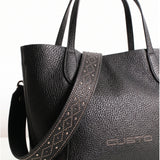 Borsa a Mano in Pelle Vegana Nero