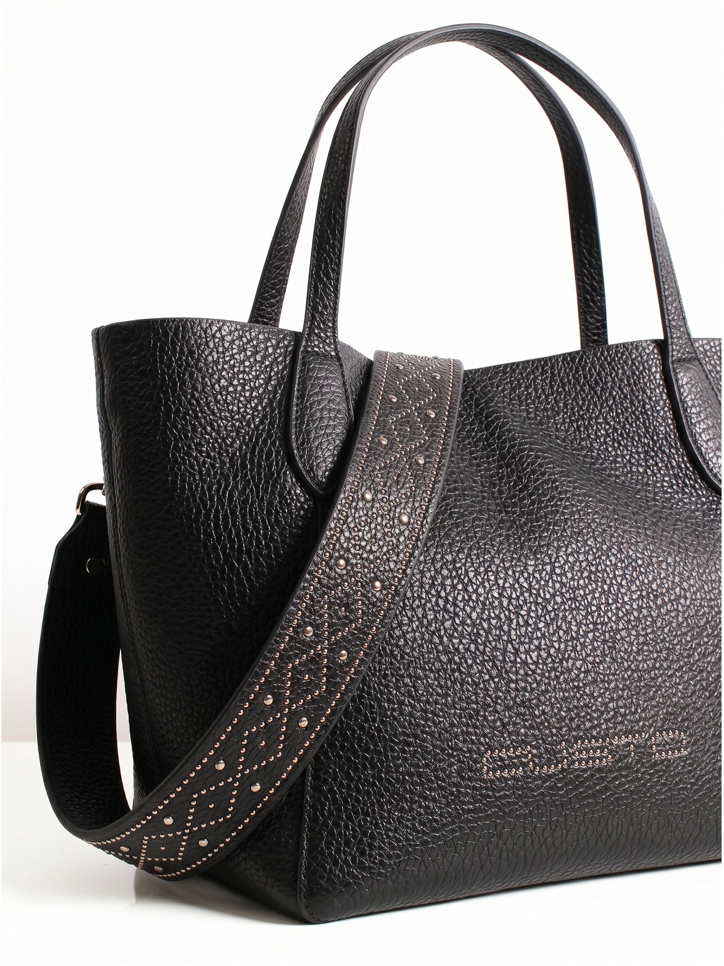 Borsa a Mano in Pelle Vegana Nero