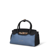 Borsa a Mano in Pelle Vegana Blu