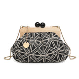 Bolso de hombro de poliéster negro