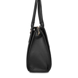 Schwarze Handtasche aus veganem Leder
