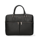 Borsa in Vera Pelle Nero Pierre Cardin