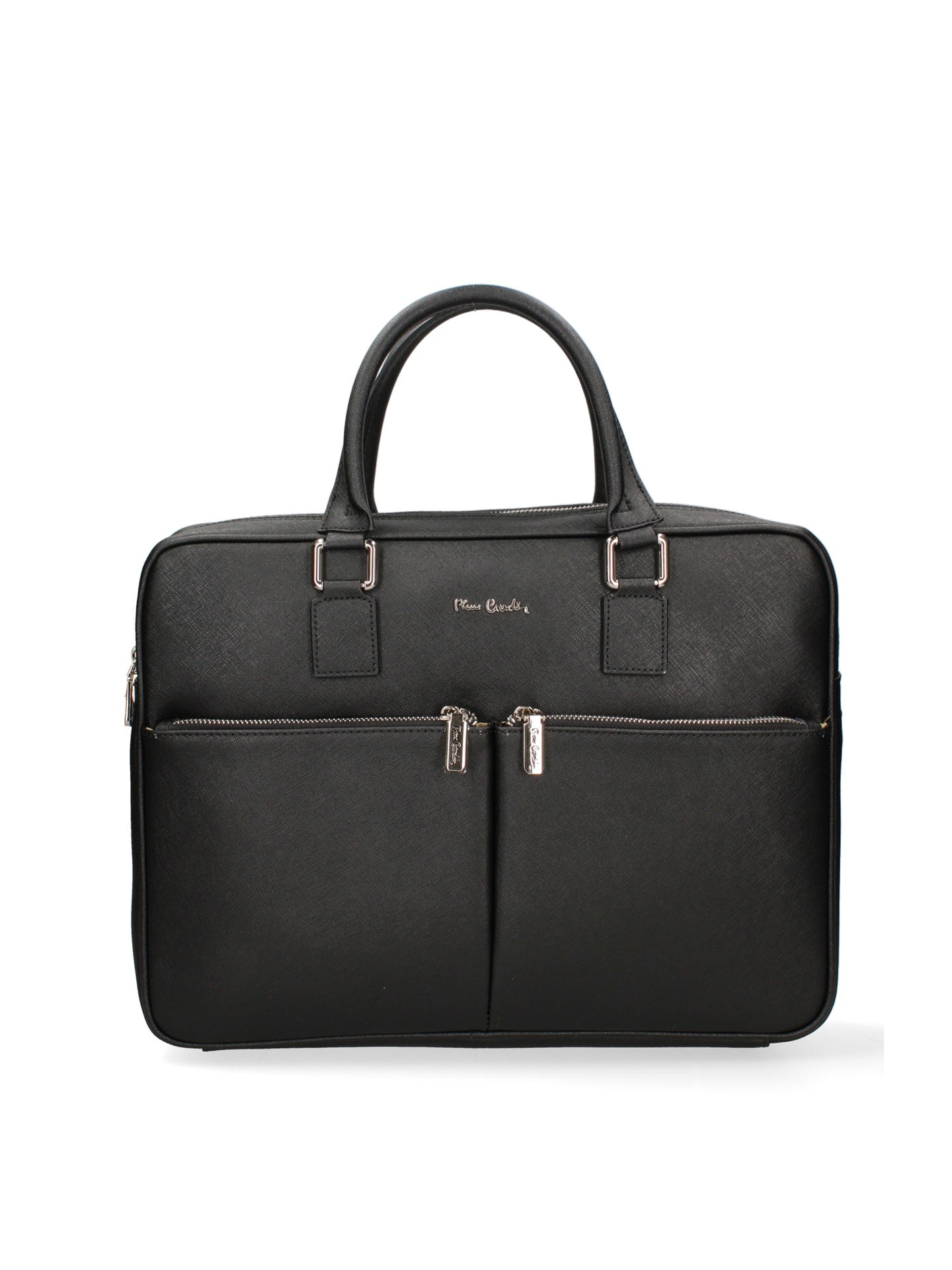 Borsa in Vera Pelle Nero Pierre Cardin