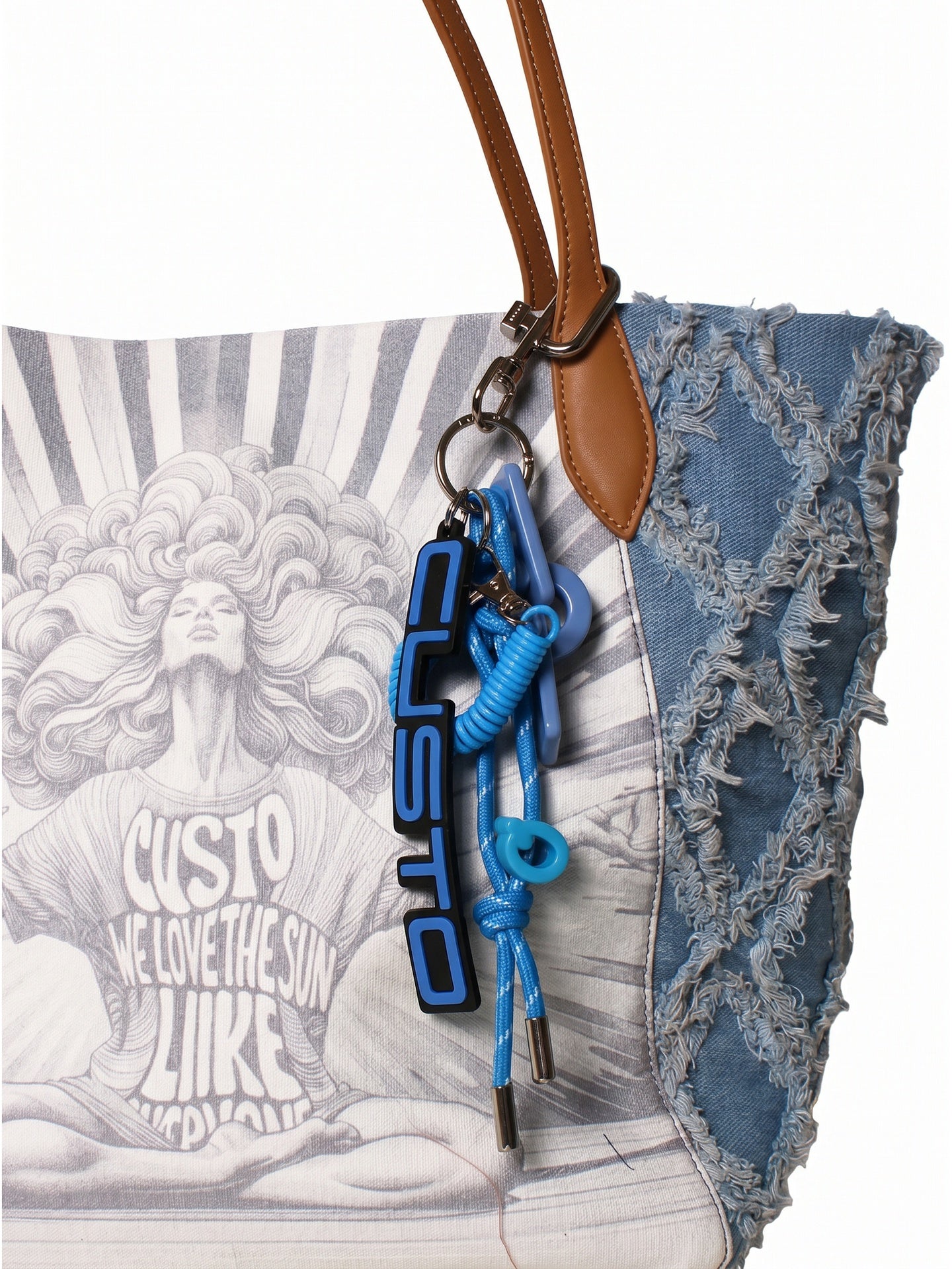 Borsa a Mano in Pelle Vegana Blu