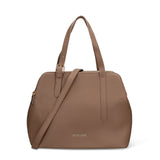 Borsa a Mano in Pelle Vegana Taupe