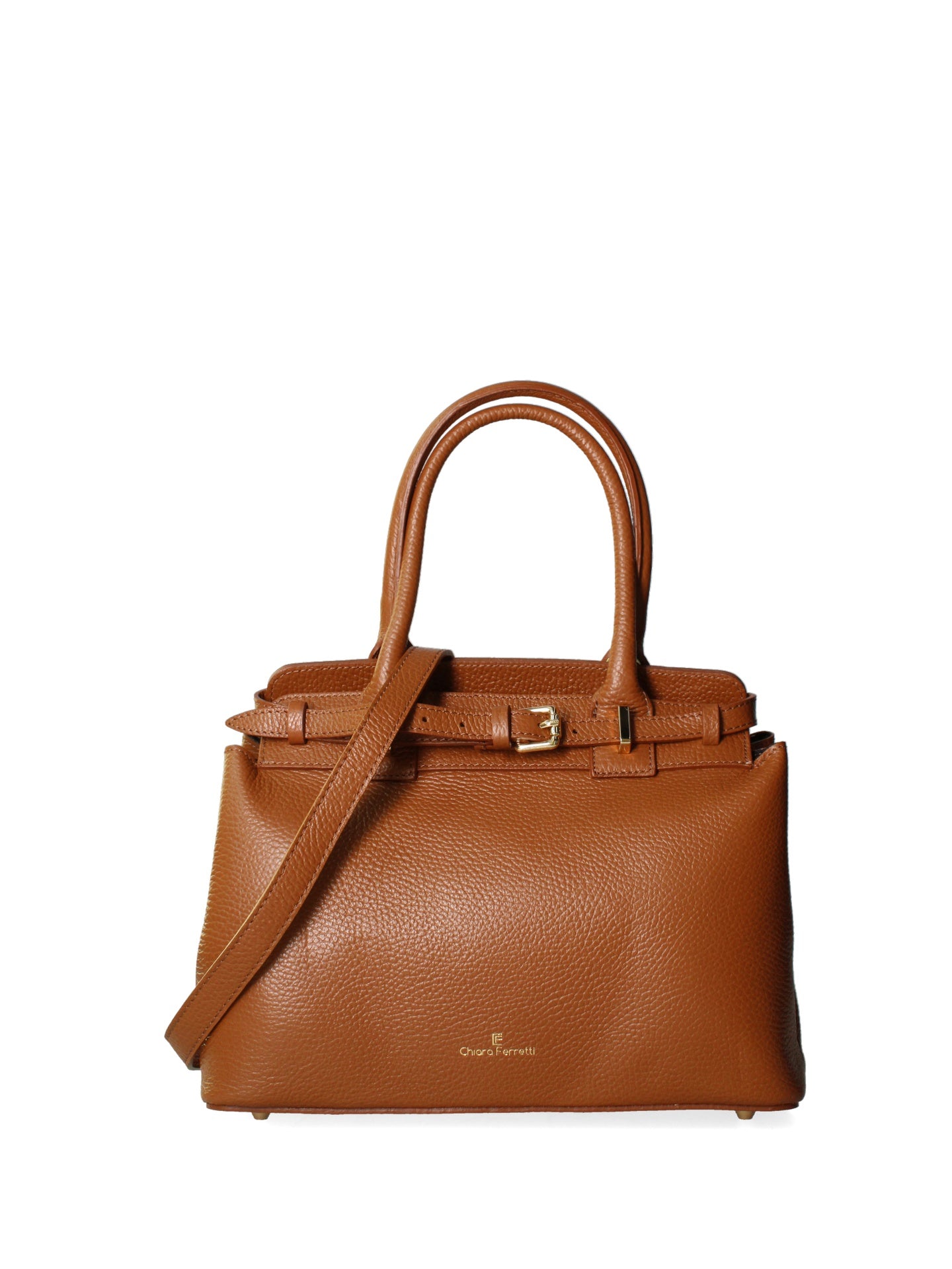 Borsa a Spalla in Dollaro Leather Cuoio