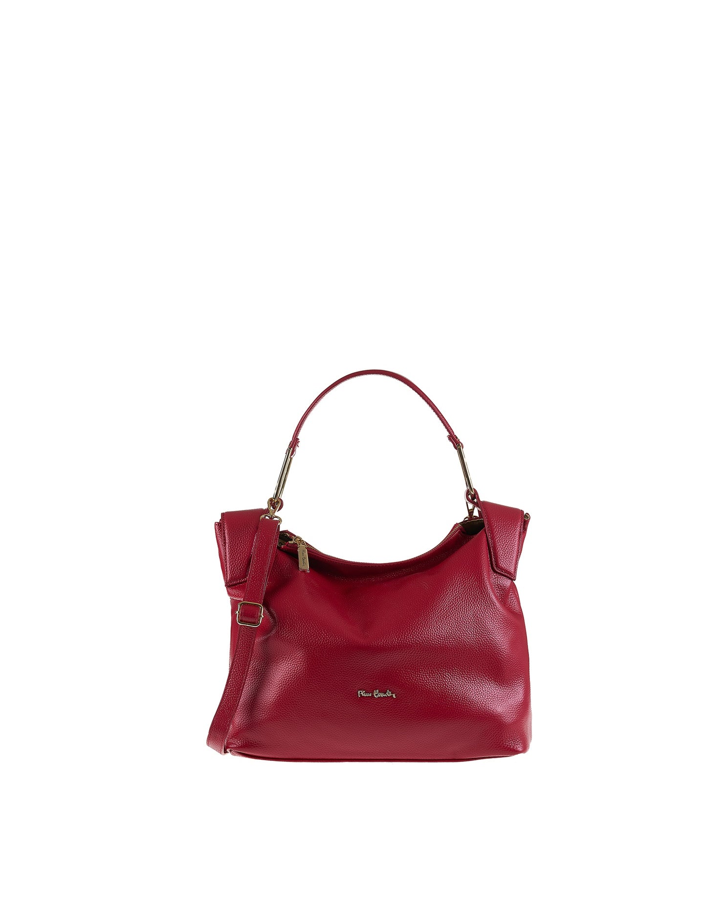 Borsa a Spalla in Vera Pelle Rubino Pierre Cardin