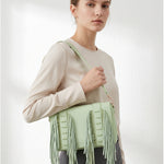 Borsa a Tracolla in Polyurethane Verde