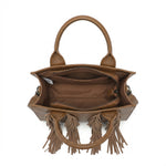 Borsa a Mano in Polyurethane Marrone